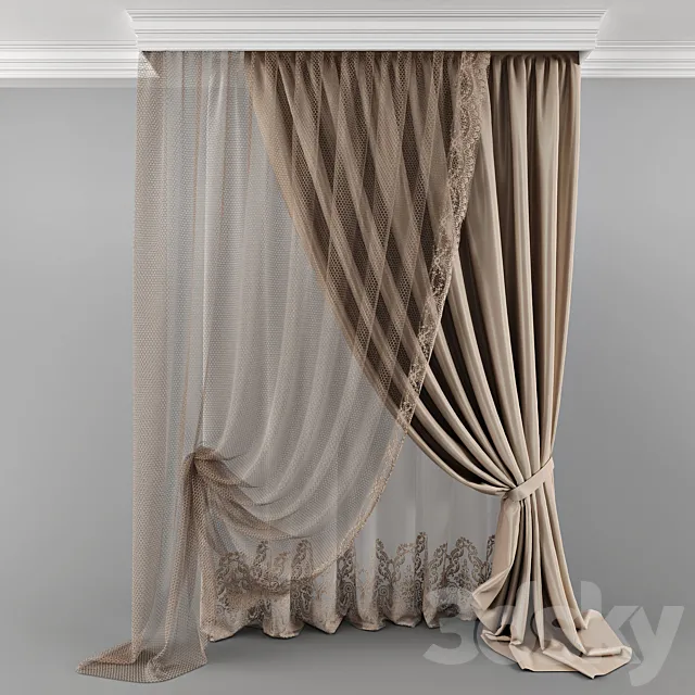 Curtain_06 3D Model Curtain_06 3D Model