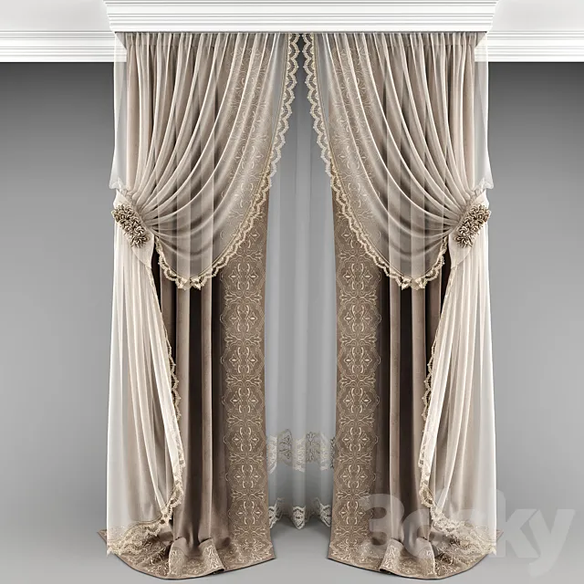 Curtain_17 3D Model Curtain_17 3D Model