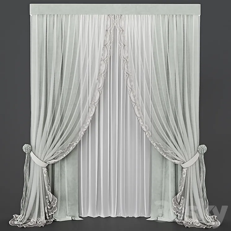 Curtain_55 3D Model Free Download