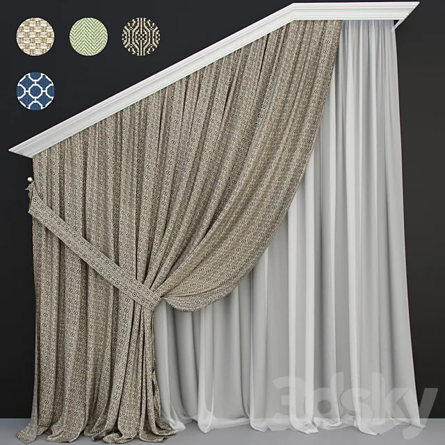 Curtain_model_1 3D Model Curtain_model_1 3D Model