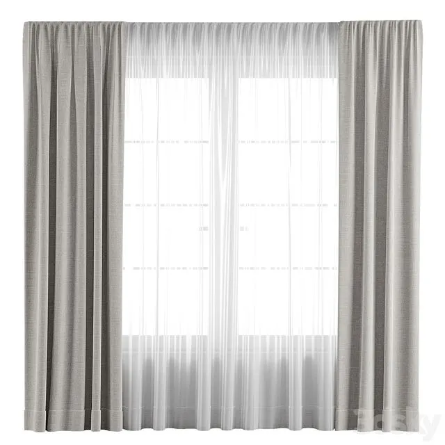 Curtains 003 3D Model