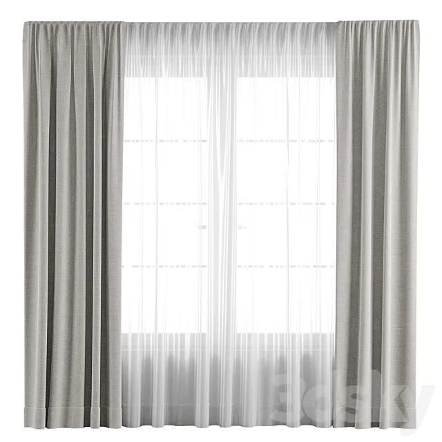 Curtains 003 3D Model