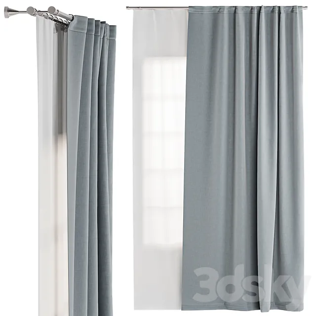 Curtains 01 3D Model