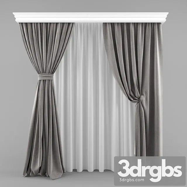 Curtains 01 7 3D Model Download