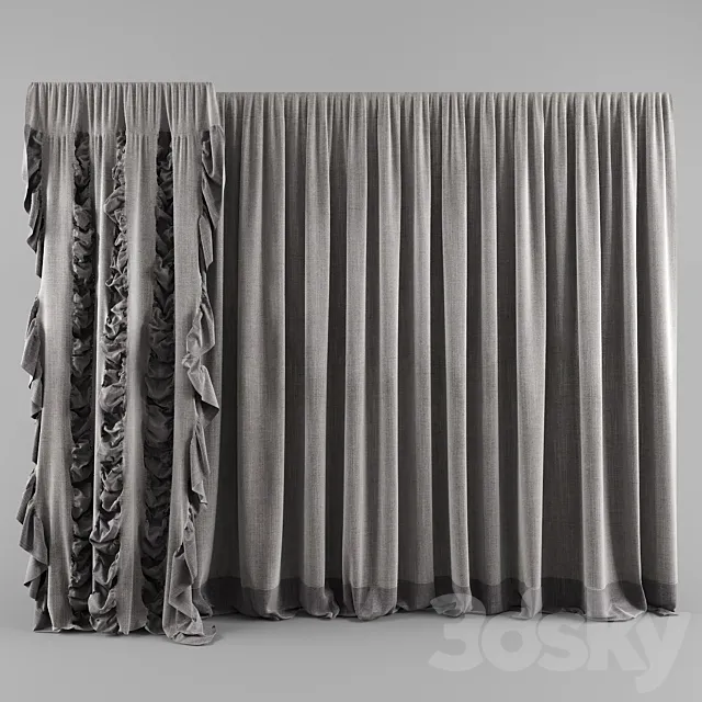 Curtains 02 3DModel
