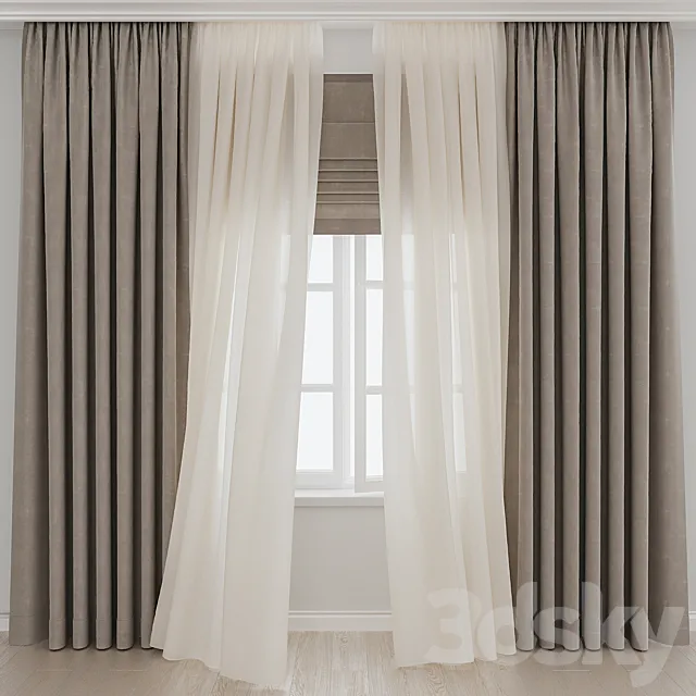 Curtains 03 3D Model