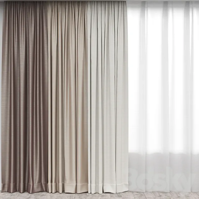 Curtains 1 3D Model Curtains 1 3D Model