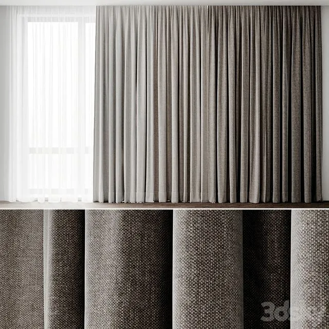 Curtains 1 3D Model