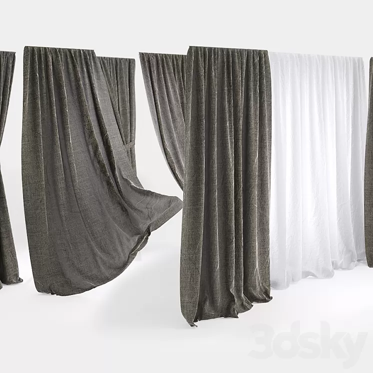 Curtains 1 3D Model