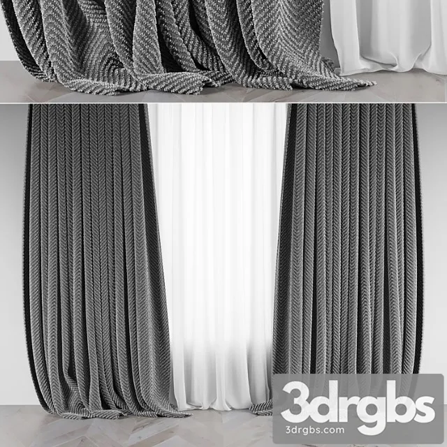 Curtains 10 3D Model Download