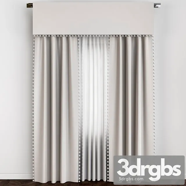 Curtains 106 3D Model Download