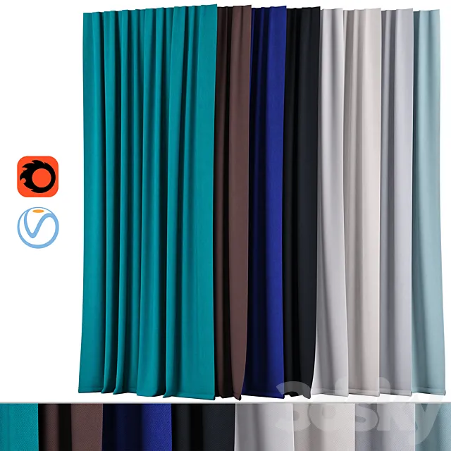Curtains 132 | Backhausen | VENUS 3D Model Curtains 132 | Backhausen | VENUS 3D Model