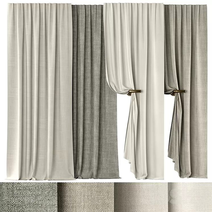 Curtains 135 | Kvadrat | Artic 3D Model Curtains 135 | Kvadrat | Artic 3D Model