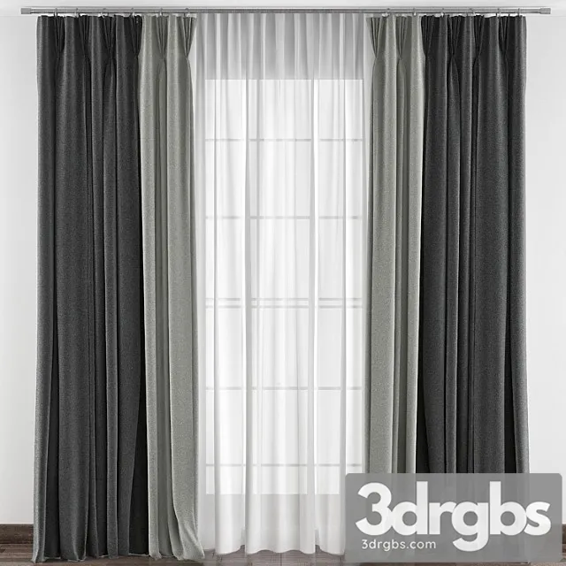 Curtains 144 1 3D Model Download