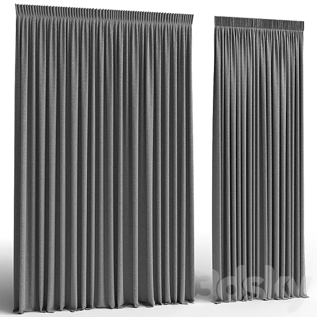Curtains 2 positions 3DModel