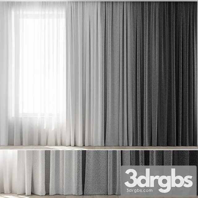 Curtains 20 3 3D Model Download