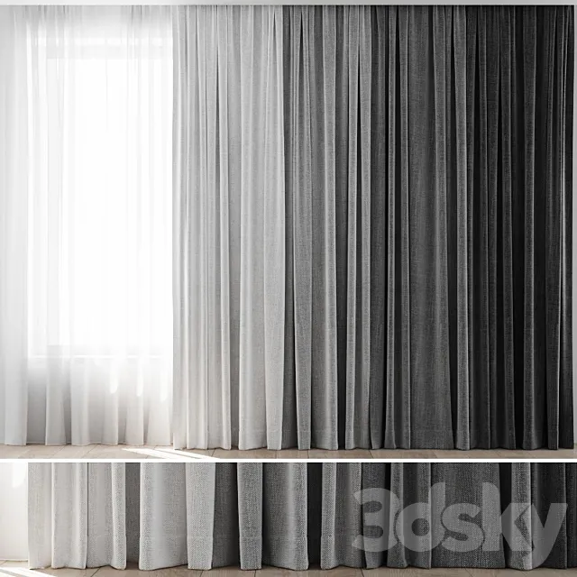 Curtains 24 3dmodel - 3dsky Decor Helper