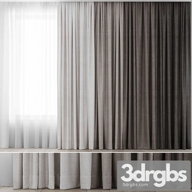 Curtains 32 3D Model Download