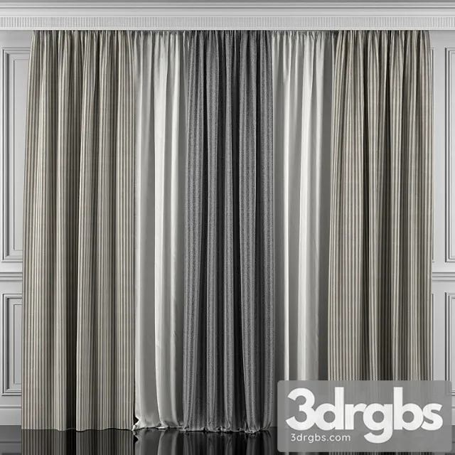 Curtains 344 3D Model Download