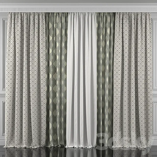 Curtains 351 3D Model Curtains 351 3D Model
