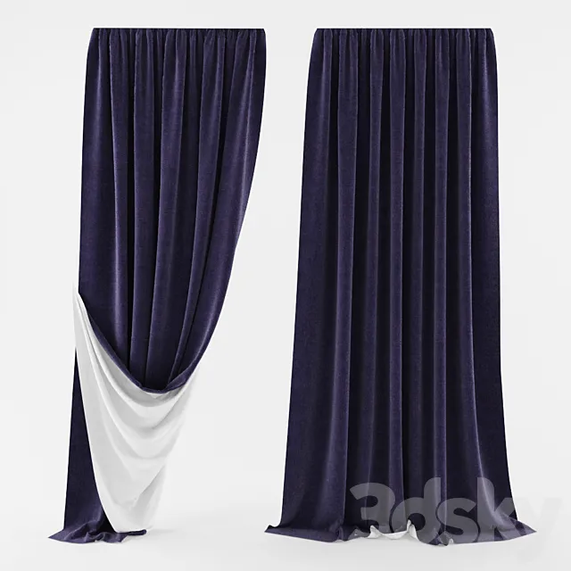 Curtains 3D Model Curtains 3D Model