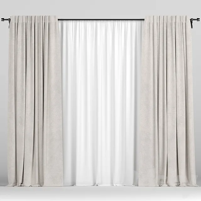 Curtains. 3D Model Curtains. 3D Model