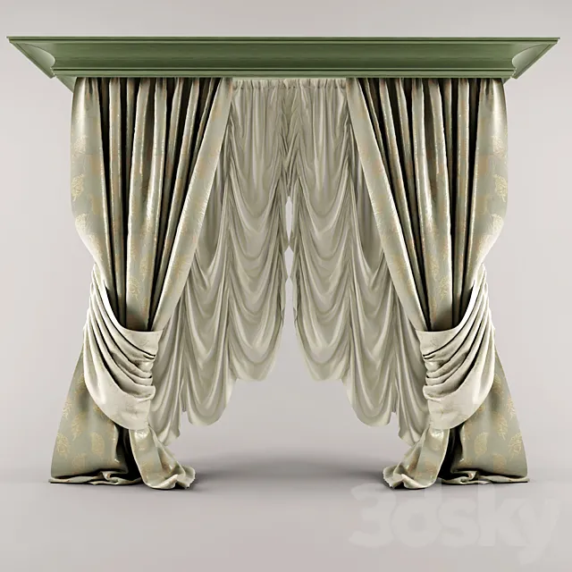 Curtains 3D Model Curtains 3D Model