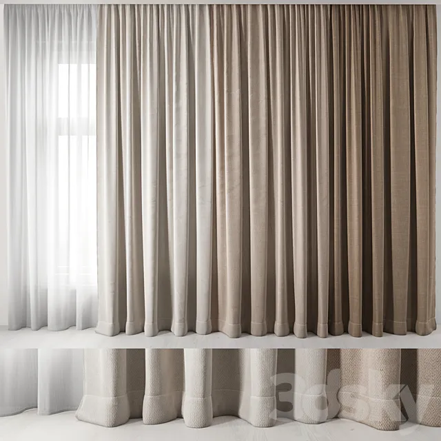 Curtains 3D Model Curtains 3D Model