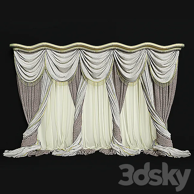 Curtains 3D Model Curtains 3D Model