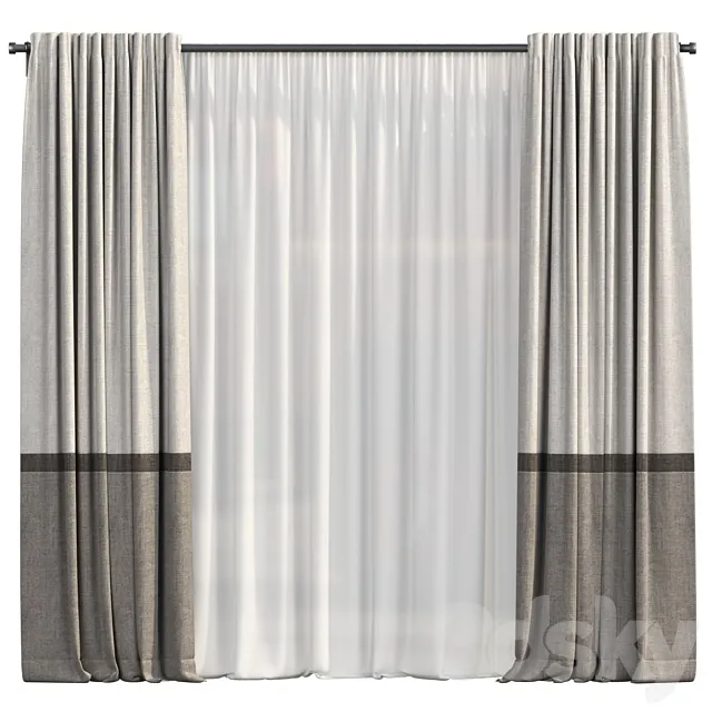 Curtains 3D Model