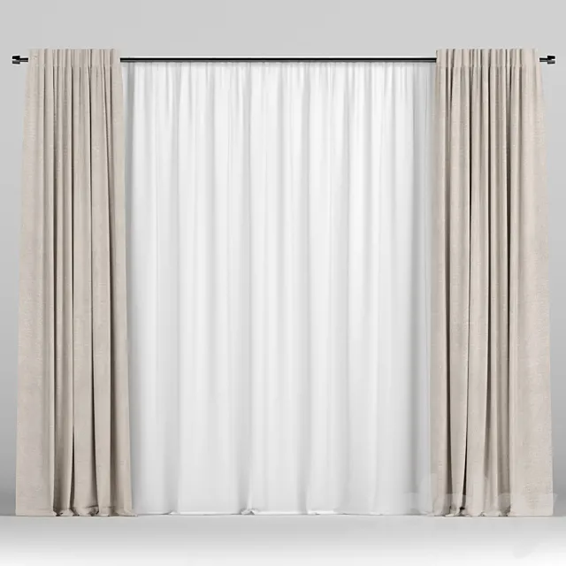 Curtains 3D Model Curtains 3D Model