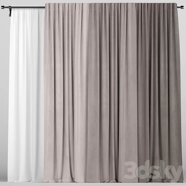 Curtains 3D Model Curtains 3D Model