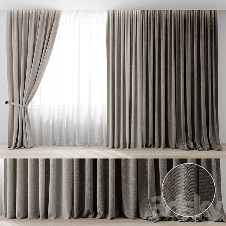 Curtains 3D Model Curtains 3D Model