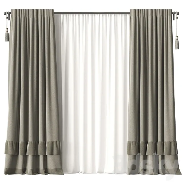 Curtains 3D Model