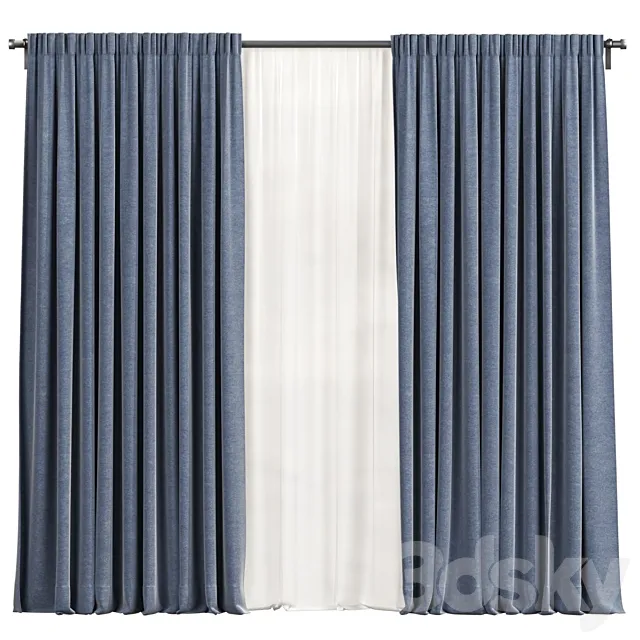 Curtains 3D Model
