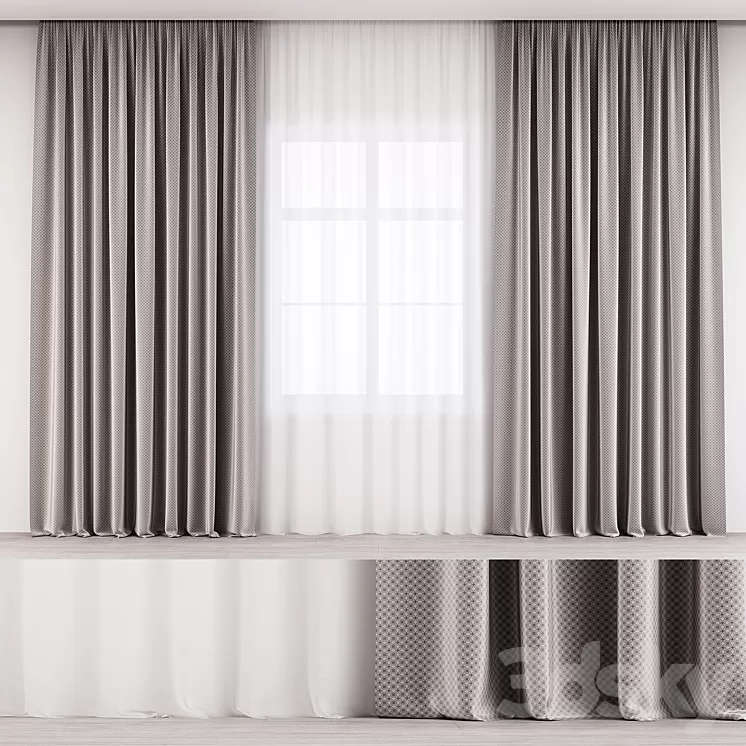 Curtains 3D Model Curtains 3D Model