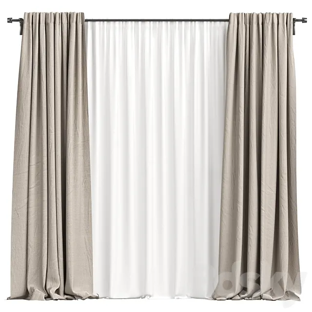 Curtains 3D Model