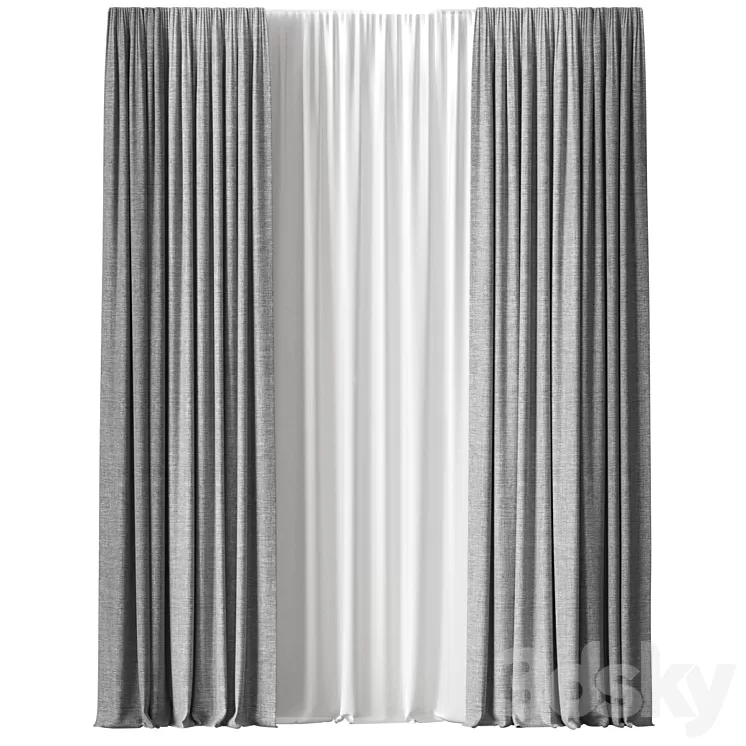 Curtains 3D Model Free Download