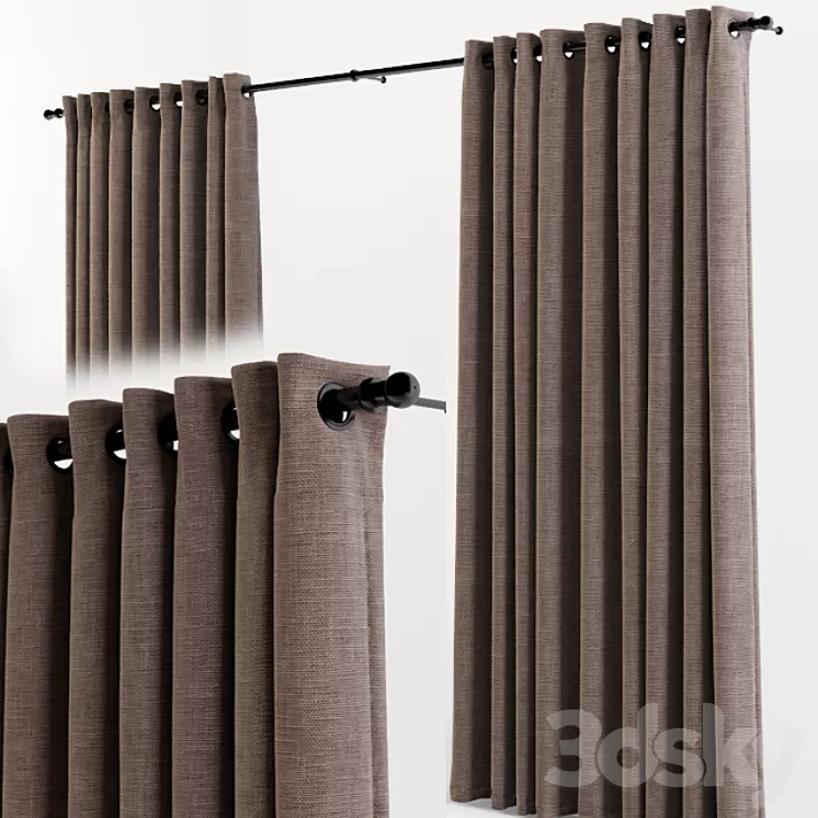 Curtains 3D Model Curtains 3D Model