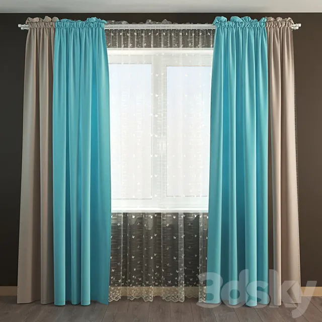 Curtains 40 3D Model