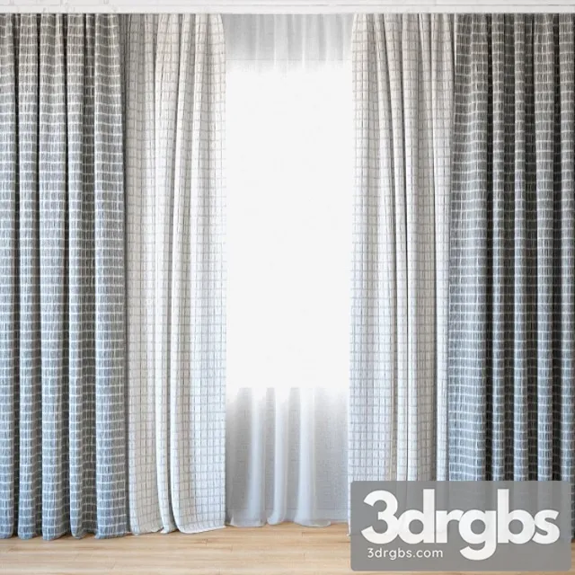 Curtains 41 Curtains With Tulle 3D Model Download