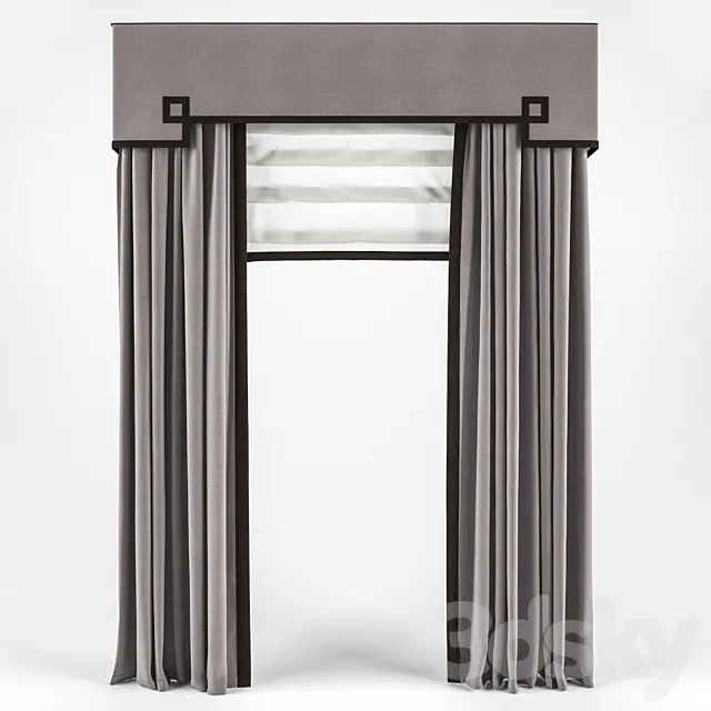 Curtains 42 3D Model