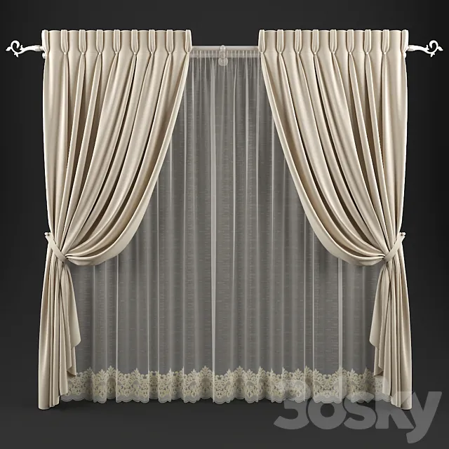 curtains 46 3D Model