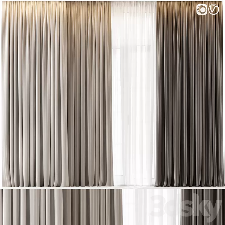 Curtains 52 3D Model Free Download