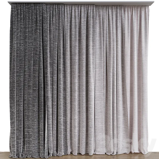 Curtains 9 3D Model