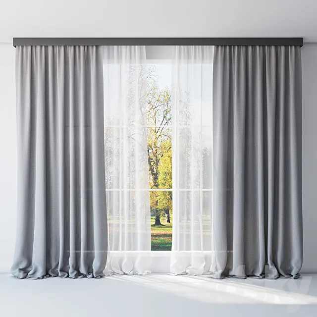 Curtains and blinds 3DModel