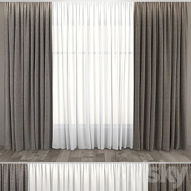 Curtains and tulle 6 3DModel Curtains and tulle 6 3DModel