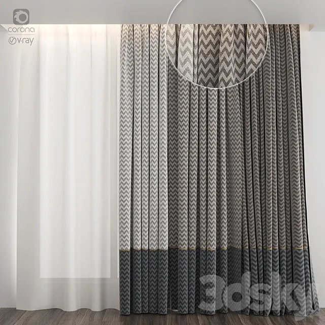 Curtains arrows 3D Model Curtains arrows 3D Model