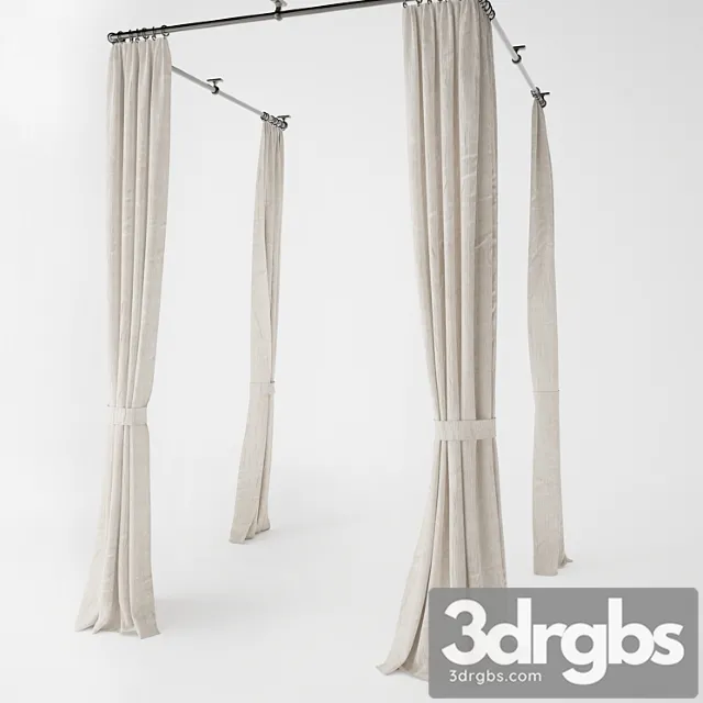 Curtains- baldachin 3D Model Download