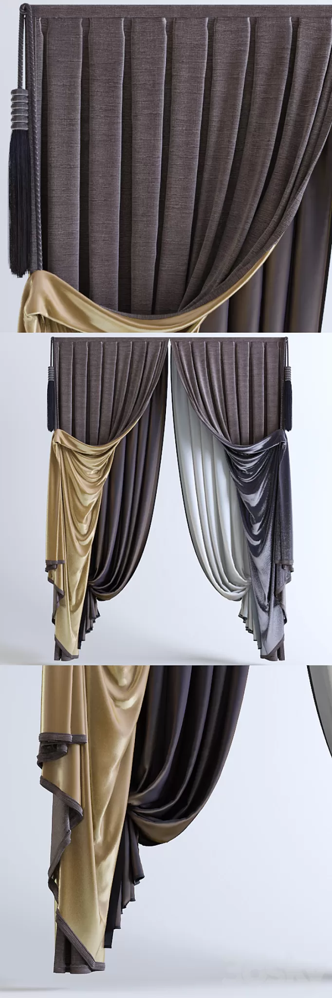 Curtains classic 3D Model Curtains classic 3D Model